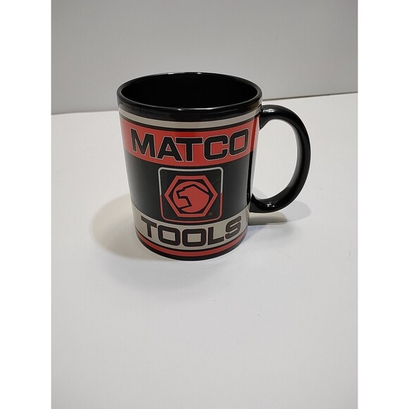 Matco Tools Ceramic Coffee Tea Mug Cup Black Orange and White - Picture 1 of 4